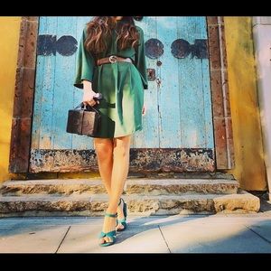 Deep green dress- as good as new!